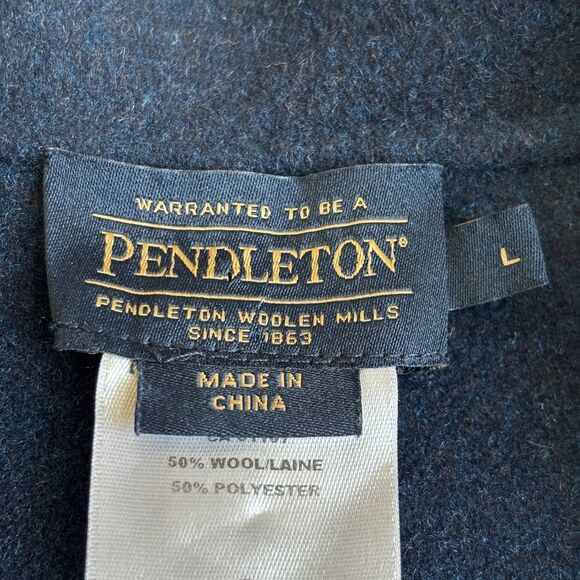 Pendleton Wool Double Face Long Jacket Blazer Women L Camel Brown Oversized Soft - Picture 5 of 9